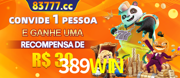 Banner institucional da 389WIN sobre parceria de marcas e criação de uma marca de excelência, apresentando os mascotes de jogos populares como o Fortune Tiger.