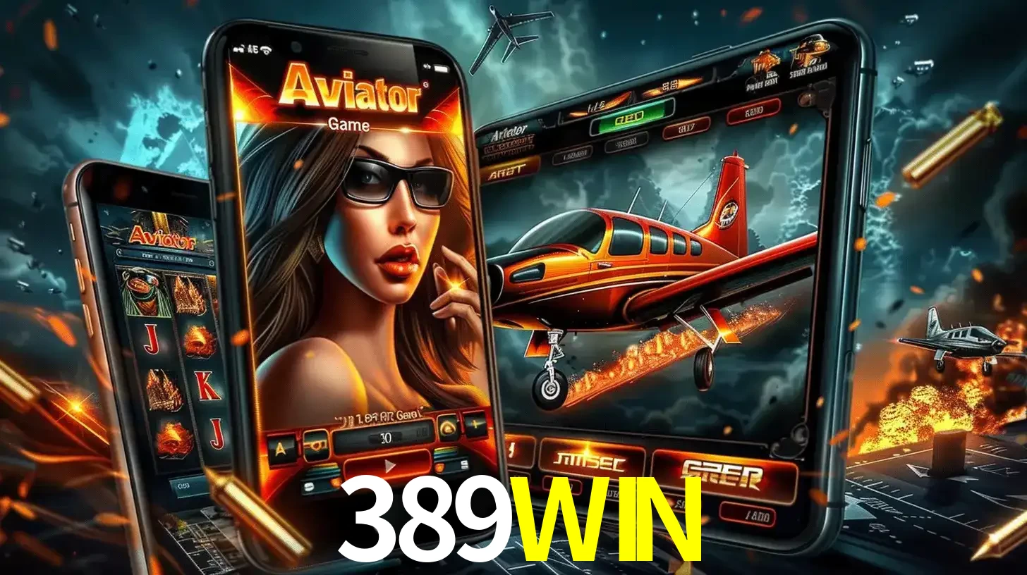 O popular jogo de apostas Aviator exibido em vários celulares e tablets, mostrando a interface emocionante e a ação de voo disponíveis para jogar agora no 389WIN.